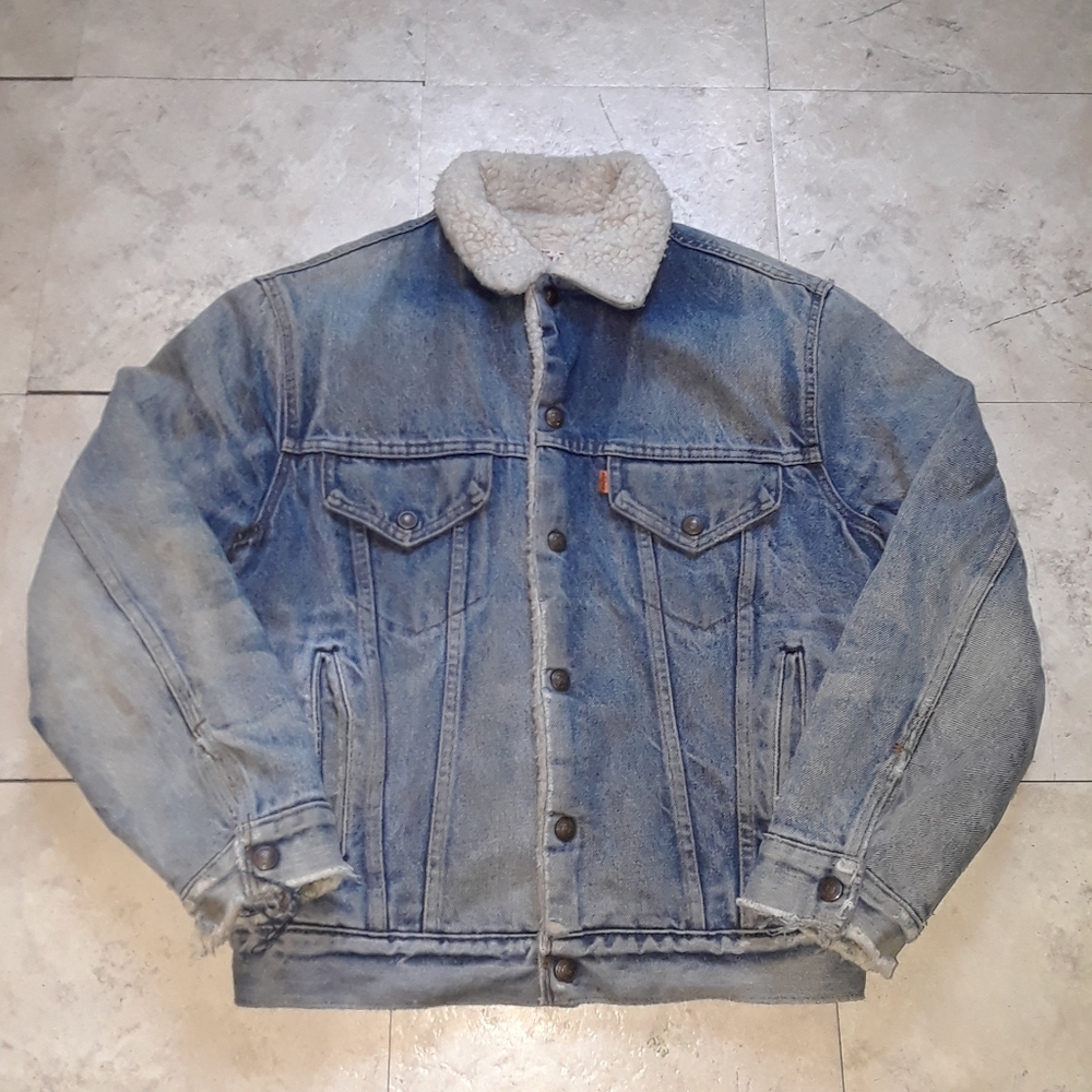 Vintage Levi's Orange Tab Sherpa Lined Denim Jacket - Picture 1 of 9